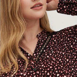 Torrid Emma Babydoll Slub Lace Trim Tunic Top